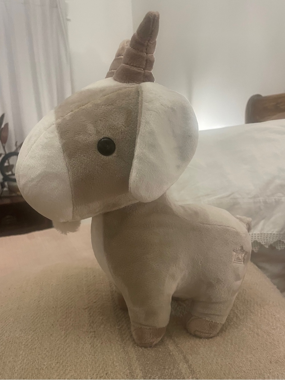 Goati Beige and Cream Plush Goat Stuffed Animal by Bellzi